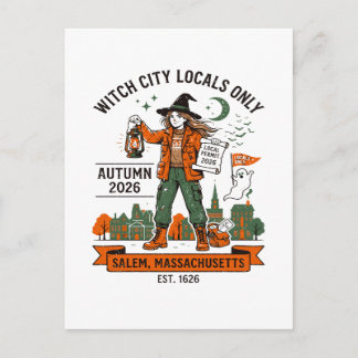 Carte Postale Ville de sorcière pour les locaux uniquement Salem