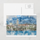 Carte Postale Ville de Split en Croatie (Devant / Derrière)