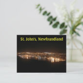 Carte Postale Ville de St. John's à la nuit (Debout devant)