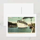 Carte Postale Ville de vapeur de South Haven Grands Lacs (Devant / Derrière)