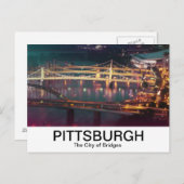 Carte Postale Ville des ponts, rivière Allegheny (Devant / Derrière)
