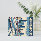 Carte Postale Ville d'hiver de Minneapolis (Debout devant)