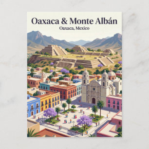 Carte Postale Ville d'Oaxaca et Monte Albán Mexique