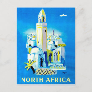 Carte Postale Ville en Afrique du Nord, voyage vintage
