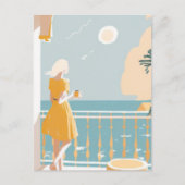 Carte Postale Ville femme de la côte italienne (Devant)