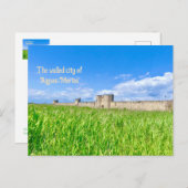 Carte Postale Ville fortifiée d'Aigues-Mortes en Provence (Devant / Derrière)