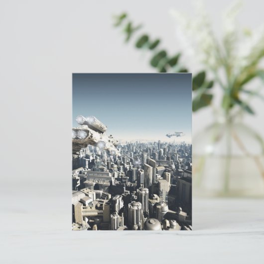 Carte Postale Ville future attaquée (Debout devant)