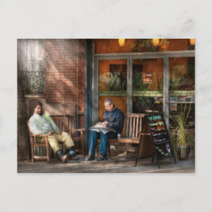 Carte Postale Ville - Greenwich Village - Le café du sentier