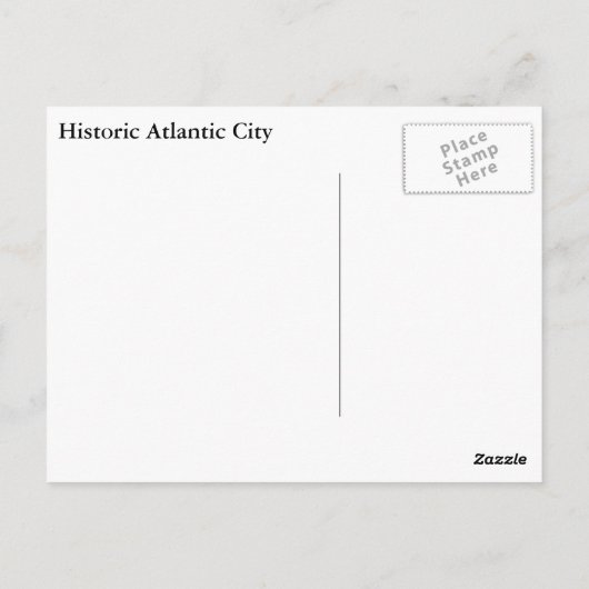 Carte Postale Ville historique d'Atlantic (Dos)
