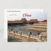 Carte Postale Ville interdite Pékin Chine (Devant / Derrière)