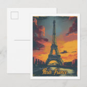 Carte Postale Ville Lumière Paris, France (Devant / Derrière)