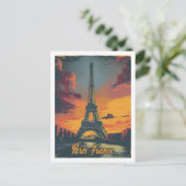 Carte Postale Ville Lumière Paris, France (Debout devant)