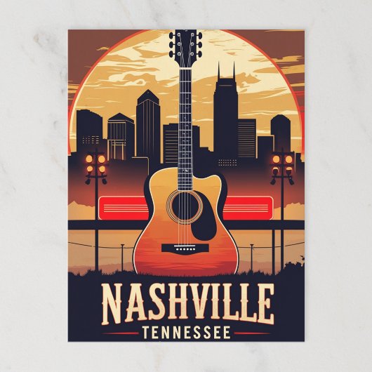 Carte Postale Ville musicale de Nashville