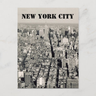 Carte Postale ville new york b&w
