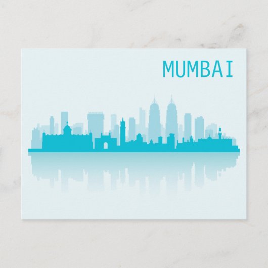 Carte Postale Ville Paysage Skyline | Mumbai, Inde (Devant)