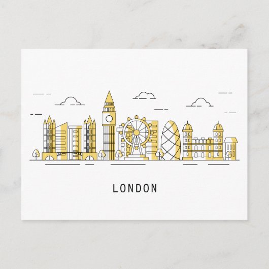 Carte Postale Ville Skyline | Londres, Angleterre (Devant)