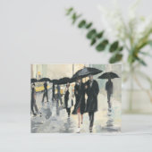 Carte Postale Ville sous la pluie (Debout devant)