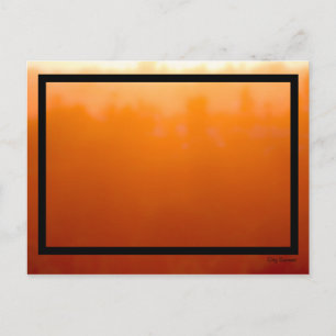 Carte Postale Ville Sunset Design Impressionniste Abstrait Orang