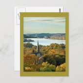 Carte Postale Ville sur la rivière (Devant / Derrière)