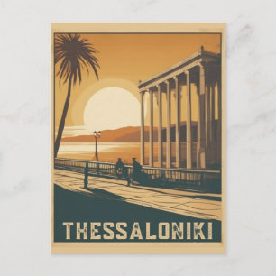 Carte Postale Ville vintage Thessalonique Grèce vocation souveni