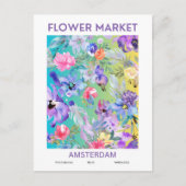 Carte Postale Villes du marché aux fleurs du monde Amsterdam (Devant)