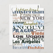 Carte Postale Villes du monde entier (Devant / Derrière)