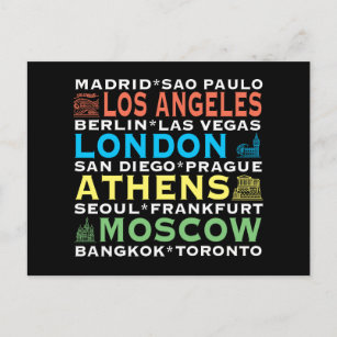 Carte Postale Villes mondiales