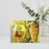 Carte Postale Vin Blanc Et Raisins (Debout devant)