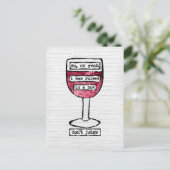 Carte postale Vin Box - Vin drôle (Debout devant)