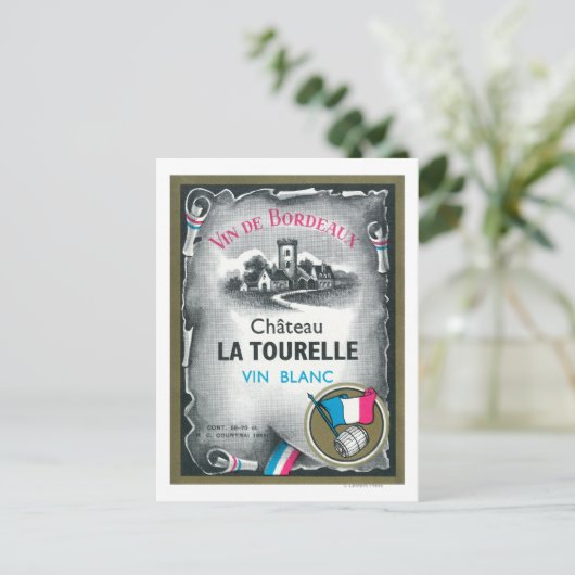 Carte Postale Vin De Bordeaux LabelEurope (Debout devant)