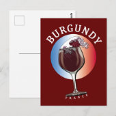 Carte Postale Vin de Bourgogne (Devant / Derrière)