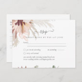 Carte Postale Vin de Bourgogne Pampas Grass Mariage Tropical (Devant / Derrière)