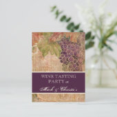 Carte Postale Vin Dégustation Invitation Vigne vieilli Vignoble (Debout devant)