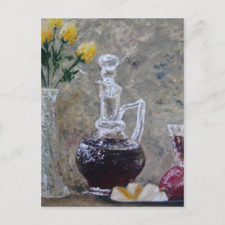 Carte Postale Vin et fromage