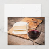 Carte Postale Vin et fromage (Devant / Derrière)