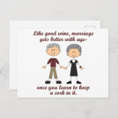 Carte Postale Vin et mariage (Devant / Derrière)