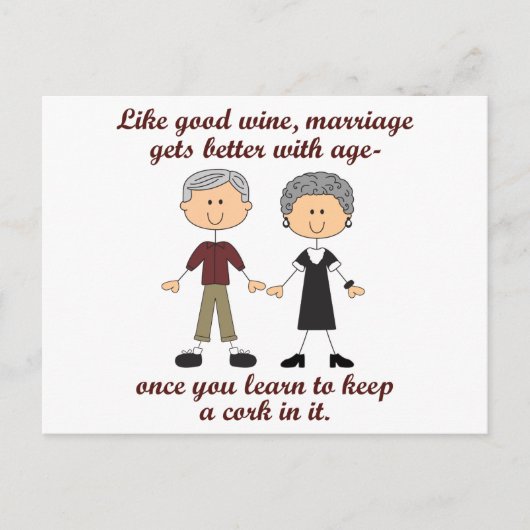 Carte Postale Vin et mariage (Devant)