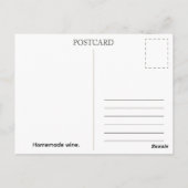 Carte Postale Vin fait maison (Dos)