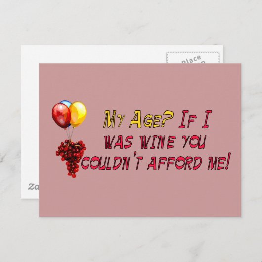 Carte Postale Vin fin (Devant / Derrière)