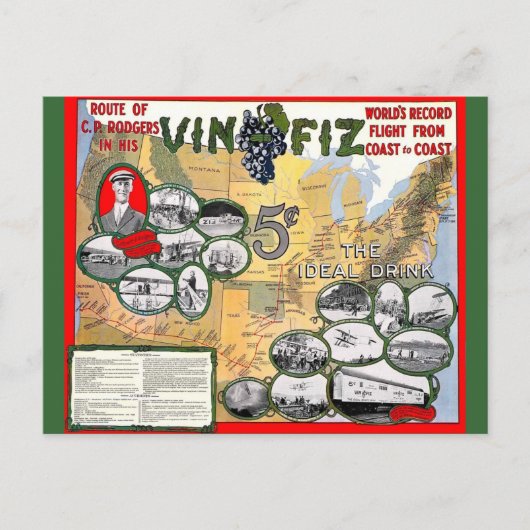 Carte Postale Vin Fiz (Devant)