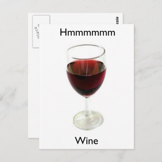 Carte Postale Vin Hmmmm (Devant / Derrière)