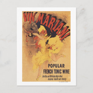 Carte Postale Vin Mariani Danseuse Fille Versant Du Vin