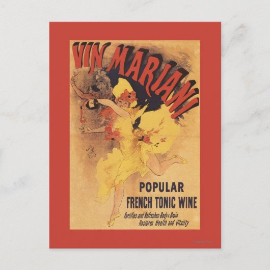 Carte Postale Vin Mariani Danseuse Fille Versant Du Vin (Devant)