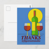 Carte Postale Vin, modifier le texte (Devant / Derrière)