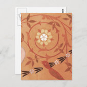 Carte Postale Vin rose et Vase Textile (Devant / Derrière)