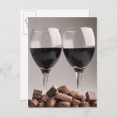 Carte Postale vin rouge aux chocolats (Devant / Derrière)