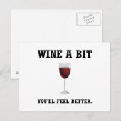 Carte Postale Vin Se Sent Mieux (Devant / Derrière)