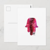 Carte Postale Vin Stain Hamsa Art (Devant / Derrière)