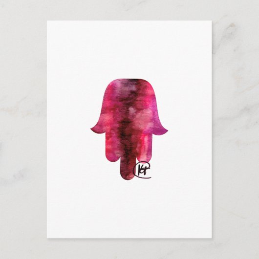 Carte Postale Vin Stain Hamsa Art (Devant)