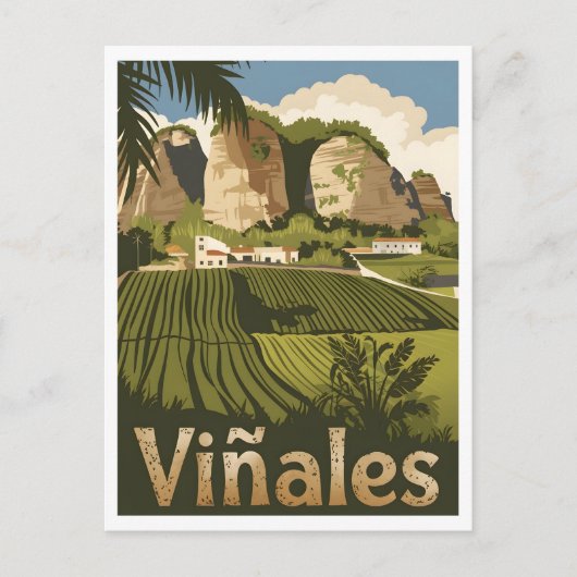 Carte Postale Viñales Cuba Vintage (Devant)